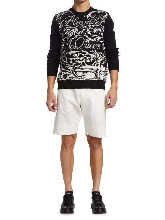 Alexander McQueen Script Logo Knit Sweater For Men 2 Alexander McQueen Script Logo Knit Sweater For Men - Image 2