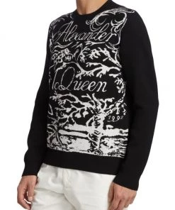 Alexander McQueen Script Logo Knit Sweater For Men 10 Alexander McQueen Script Logo Knit Sweater For Men -Alexander McQueen Elegant store unnamed file 2410