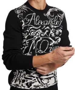 Alexander McQueen Script Logo Knit Sweater For Men 12 Alexander McQueen Script Logo Knit Sweater For Men -Alexander McQueen Elegant store unnamed file 2412