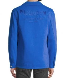 Alexander McQueen Patch Pocket Denim Jacket For Men -Alexander McQueen Elegant store unnamed file 2422