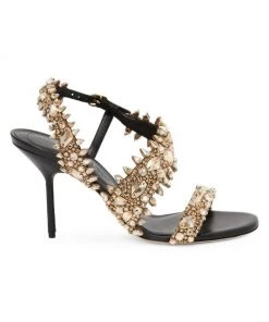 Alexander McQueen Crystal-Embellished High-Heel Sandals