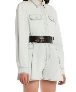 Alexander McQueen Wide-Leg Denim Shorts -Alexander McQueen Elegant store unnamed file 2431