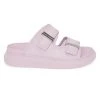 Alexander McQueen Rubber Double-Strap Slides Lilac Silver
