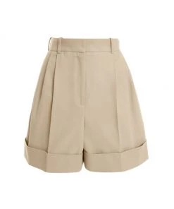 Alexander McQueen Pleated Wide-Leg Shorts