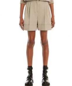 Alexander McQueen Pleated Wide-Leg Shorts -Alexander McQueen Elegant store unnamed file 2446