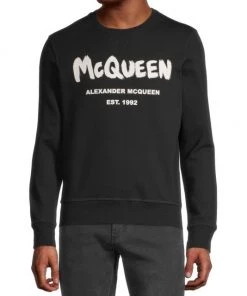 Alexander McQueen Graffiti Logo Crewneck Sweatshirt For Men 8 Alexander McQueen Graffiti Logo Crewneck Sweatshirt For Men -Alexander McQueen Elegant store unnamed file 2459