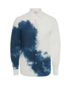 Alexander McQueen Storm Printed Long-Sleeve Shirt For Men