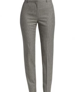 Alexander McQueen Long Houndstooth Cigarette Trousers