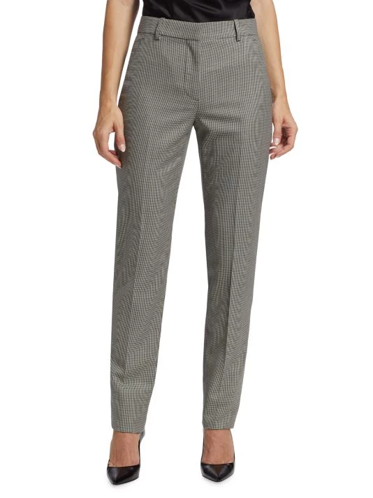 Alexander McQueen Long Houndstooth Cigarette Trousers 2 Alexander McQueen Long Houndstooth Cigarette Trousers - Image 2
