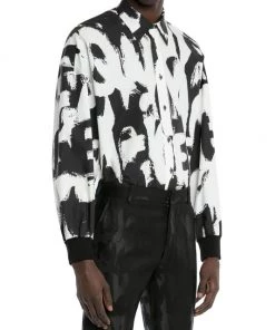 Alexander McQueen Exploded Graffiti Denim Overshirt For Men -Alexander McQueen Elegant store unnamed file 2502