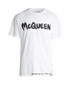 Alexander McQueen Graffiti Logo Cotton T-Shirt For Men Natural 10 Alexander McQueen Graffiti Logo Cotton T-Shirt For Men Natural -Alexander McQueen Elegant store unnamed file 2508