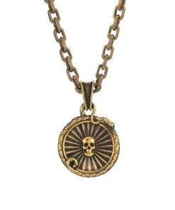 Alexander McQueen Snake Medallion Coin Necklace For Men