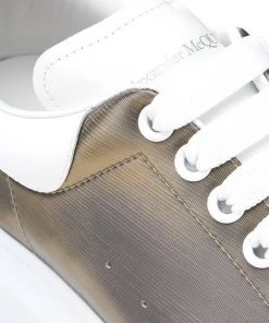 Alexander McQueen Metallic Leather Low-Top Sneakers For Men -Alexander McQueen Elegant store unnamed file 2557