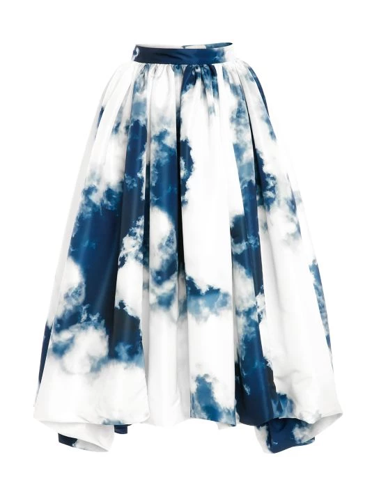 Alexander McQueen Parachute Sky Print Midi-Skirt 1 Alexander McQueen Parachute Sky Print Midi-Skirt