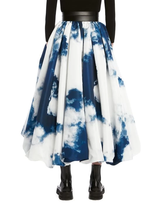 Alexander McQueen Parachute Sky Print Midi-Skirt 4 Alexander McQueen Parachute Sky Print Midi-Skirt - Image 4