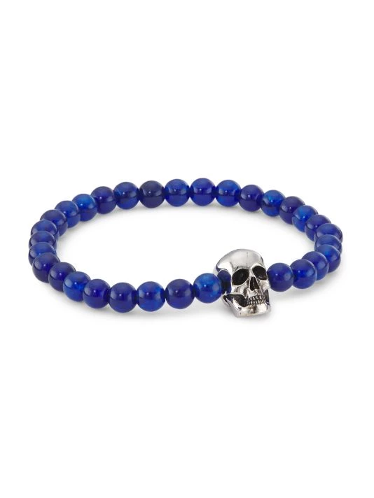 Alexander McQueen Skull Beaded Bracelet For Men 1 Alexander McQueen Skull Beaded Bracelet For Men