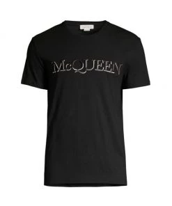 Alexander McQueen Embroidered Logo T-Shirt For Men White Mix -Alexander McQueen Elegant store unnamed file 257