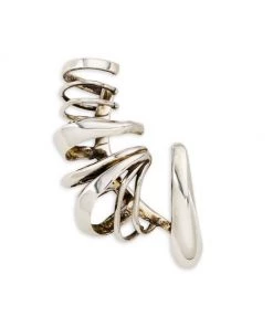 Alexander McQueen Silvertone Multi-Hoop Ear Cuff - Right