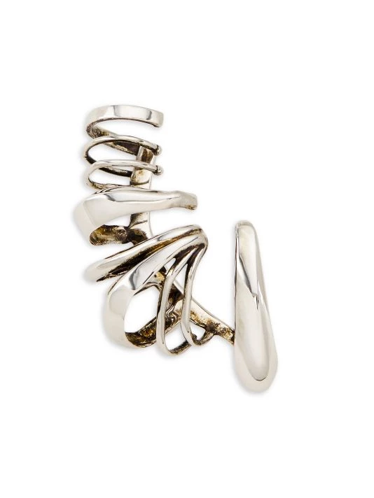 Alexander McQueen Silvertone Multi-Hoop Ear Cuff - Right 1 Alexander McQueen Silvertone Multi-Hoop Ear Cuff - Right
