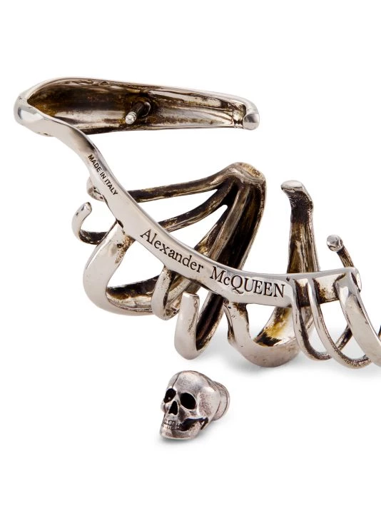 Alexander McQueen Silvertone Multi-Hoop Ear Cuff - Right 2 Alexander McQueen Silvertone Multi-Hoop Ear Cuff - Right - Image 2