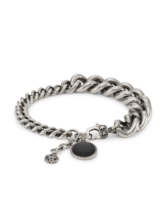 Alexander McQueen Medallion Skull Chain Bracelet For Men 1 Alexander McQueen Medallion Skull Chain Bracelet For Men