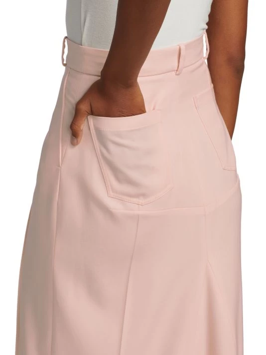 Alexander McQueen Wool A-Line Slit Midi-Skirt 5 Alexander McQueen Wool A-Line Slit Midi-Skirt - Image 5