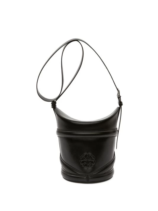 Alexander McQueen Curve Leather Bucket Bag For Men White 3 Alexander McQueen Curve Leather Bucket Bag For Men White - Image 3