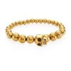 Alexander McQueen Brass Skull Ball Bracelet For Men
