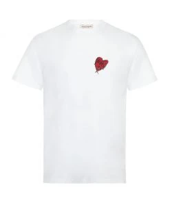 Alexander McQueen Graffiti Heart T-Shirt For Men