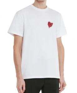 Alexander McQueen Graffiti Heart T-Shirt For Men -Alexander McQueen Elegant store unnamed file 2634