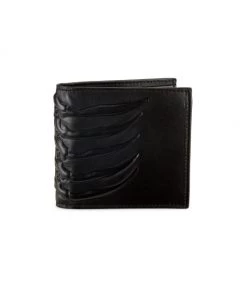 Alexander McQueen Leather Ribcage Card Holder For Men