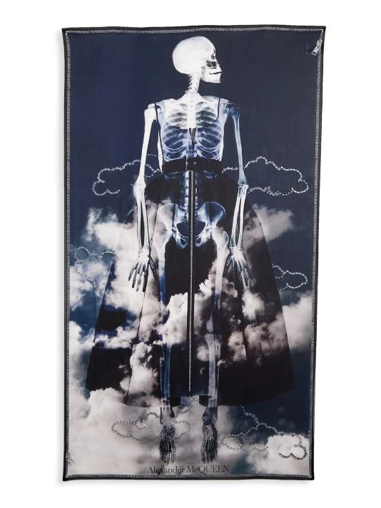 Alexander McQueen Skeleton Cloud Silk Shawl 1 Alexander McQueen Skeleton Cloud Silk Shawl