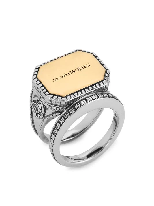 Alexander McQueen Signature Signet Ring For Men 1 Alexander McQueen Signature Signet Ring For Men