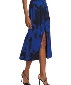 Alexander McQueen A-Line Graffiti-Print Midi-Skirt -Alexander McQueen Elegant store unnamed file 2656