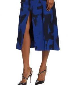 Alexander McQueen A-Line Graffiti-Print Midi-Skirt -Alexander McQueen Elegant store unnamed file 2658
