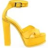 Alexander McQueen Satin Platform Ankle-Strap Sandals