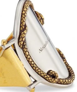 Alexander McQueen Snake Logo Cuff Bracelet For Men -Alexander McQueen Elegant store unnamed file 2682