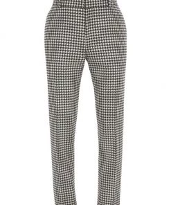 Alexander McQueen Dogtooth Wool Trousers For Men