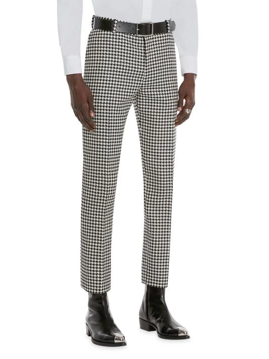 Alexander McQueen Dogtooth Wool Trousers For Men 4 Alexander McQueen Dogtooth Wool Trousers For Men - Image 4