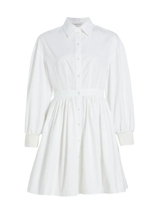 Alexander McQueen Cotton Long-Sleeve Shirtdress 1 Alexander McQueen Cotton Long-Sleeve Shirtdress