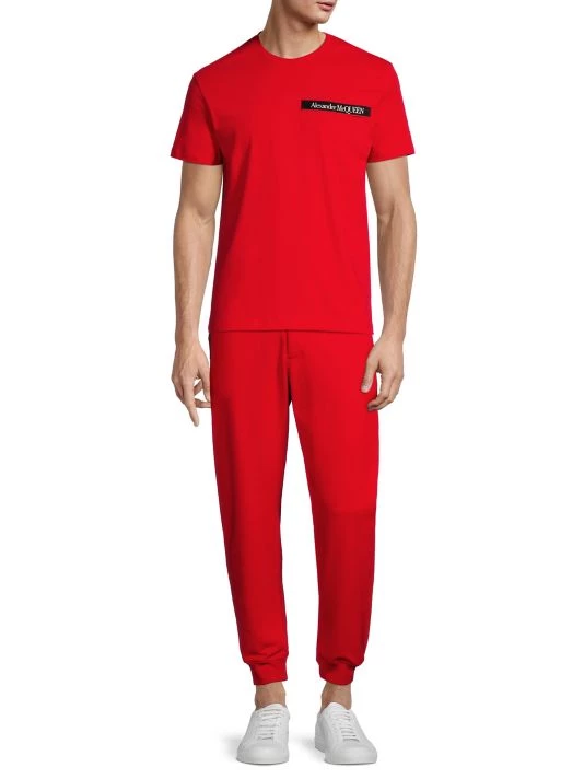 Alexander McQueen Cotton Logo T-Shirt For Men Ice Pink 2 Alexander McQueen Cotton Logo T-Shirt For Men Ice Pink - Image 2