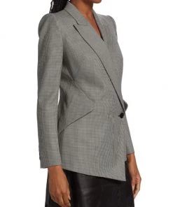 Alexander McQueen Wool Houndstooth Jacket -Alexander McQueen Elegant store unnamed file 2736