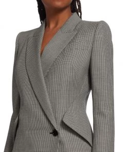 Alexander McQueen Wool Houndstooth Jacket -Alexander McQueen Elegant store unnamed file 2738