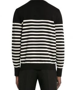 Alexander McQueen Striped Logo Crewneck Sweater For Men -Alexander McQueen Elegant store unnamed file 2749