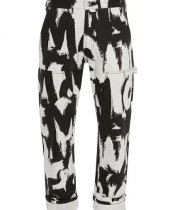 Alexander McQueen Exploded Graffiti Jeans For Men