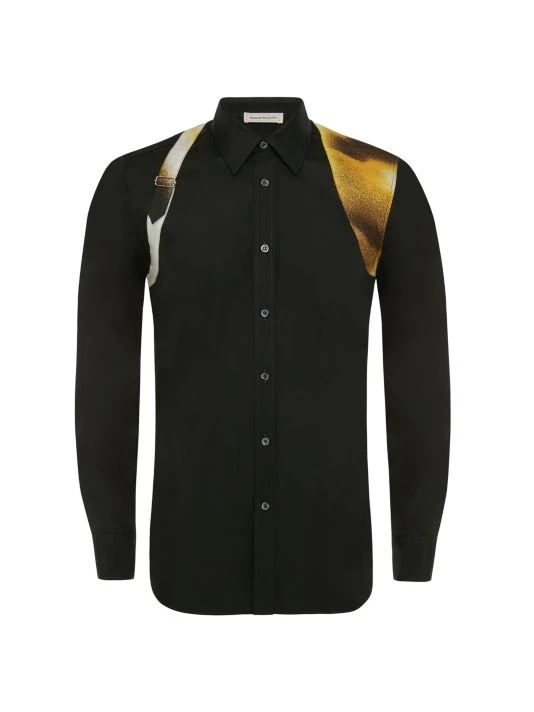 Alexander McQueen Spray Paint Harness Shirt For Men 1 Alexander McQueen Spray Paint Harness Shirt For Men