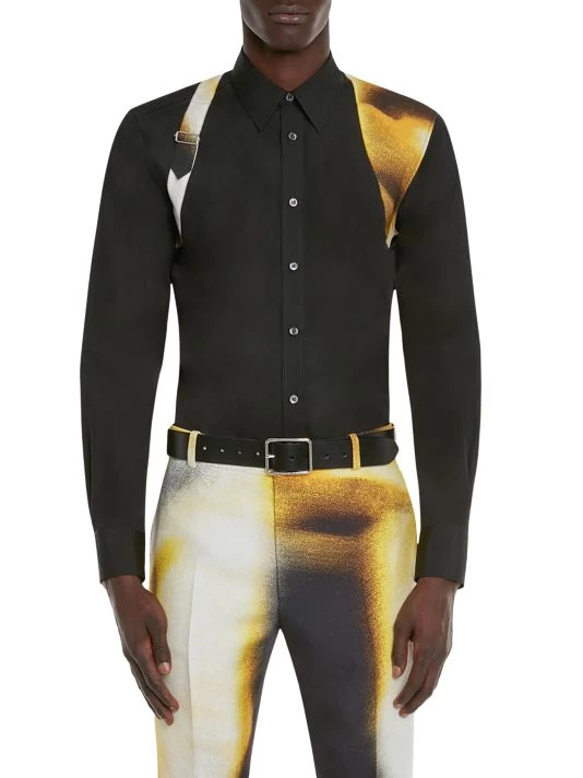 Alexander McQueen Spray Paint Harness Shirt For Men 3 Alexander McQueen Spray Paint Harness Shirt For Men - Image 3