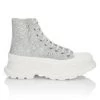 Alexander McQueen Treadslick High-Top Crystal Boots For Men