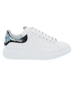 Alexander McQueen Logo Heel Leather Lace-Up Sneakers For Men