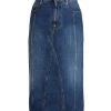 Alexander McQueen Knee-Length Denim Pencil Skirt